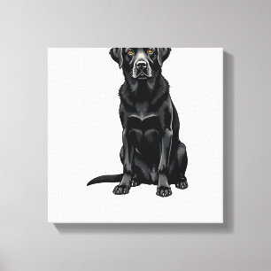 Lienzo Ilustración de retrato de perro Labrador Retriever