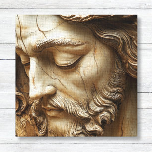 Lienzo Ilustración de tela Jesús de Piedra Weathered 3D