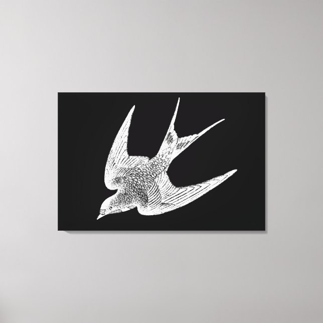 Lienzo Ilustracion de tragos vintage - Pájaro antiguo del (Anverso)