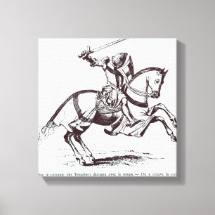Lienzo Ilustracion de un caballero Templar