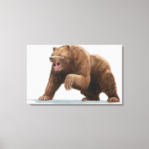 Lienzo Ilustracion de un oso de Brown