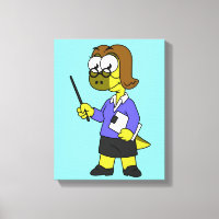 Ilustracion De Un Profesor De Paquicefalosaurio.