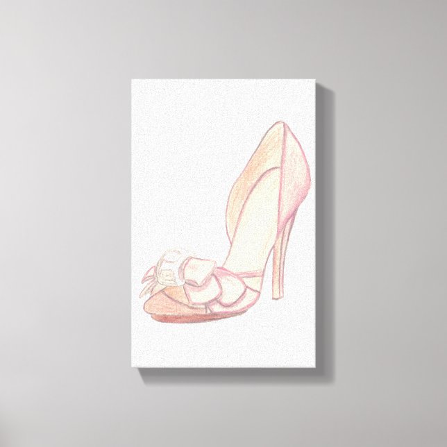 Lienzo Ilustracion de zapatos Badgley Mischka (Anverso)