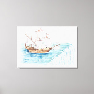 Lienzo Ilustracion del borde inminente de la nave de la