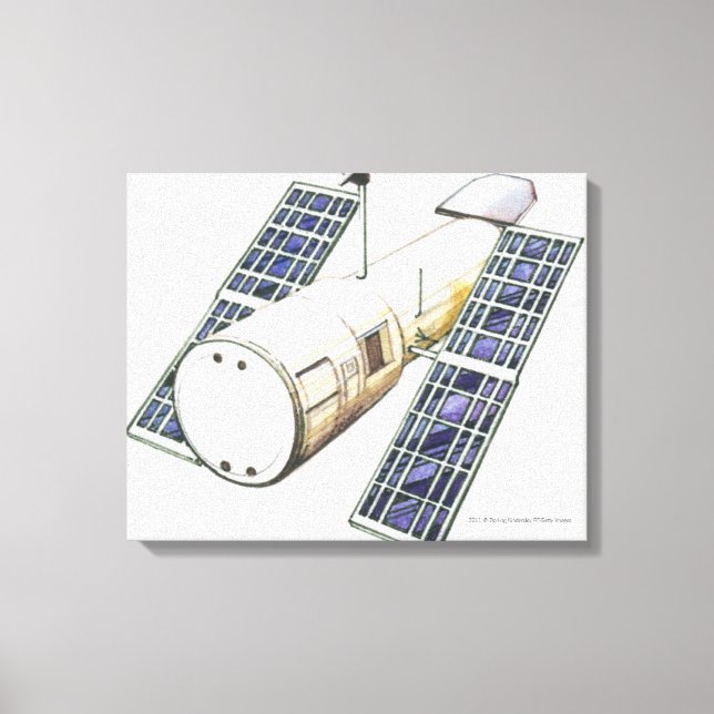 Lienzo Ilustracion del satélite utilizado para la detecci (Anverso)