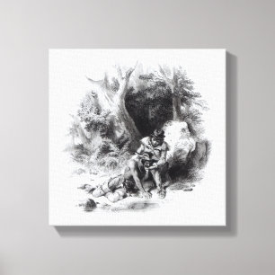 Lienzo Ilustracion 'del último de los Mohicans