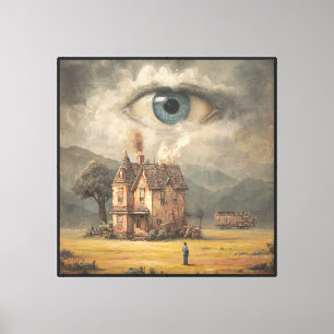 Lienzo Ilustración digital surrealista paisaje de ensueño