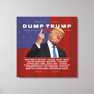 Lienzo ilustracion Dump Trump 2020