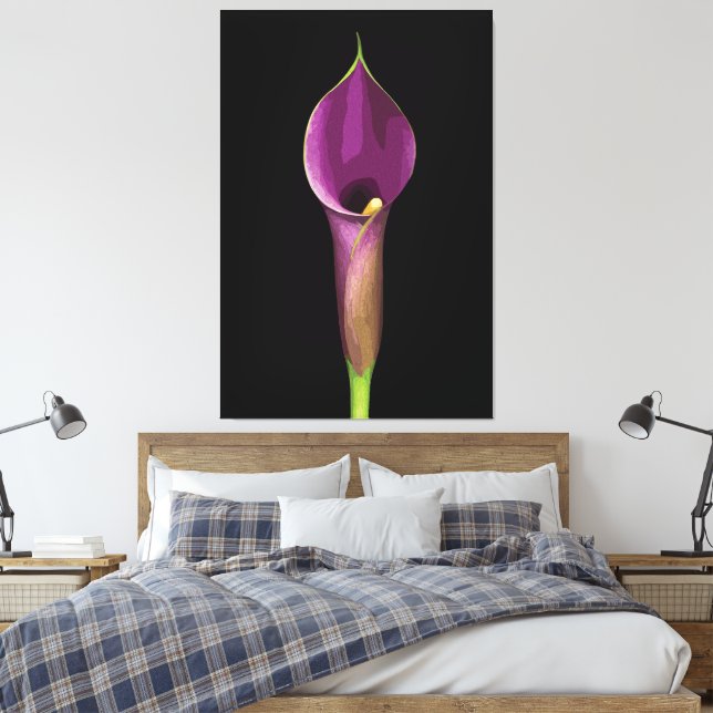 Lienzo Ilustracion Elegante Purple Calla Lily (Insitu(Dormitorio))