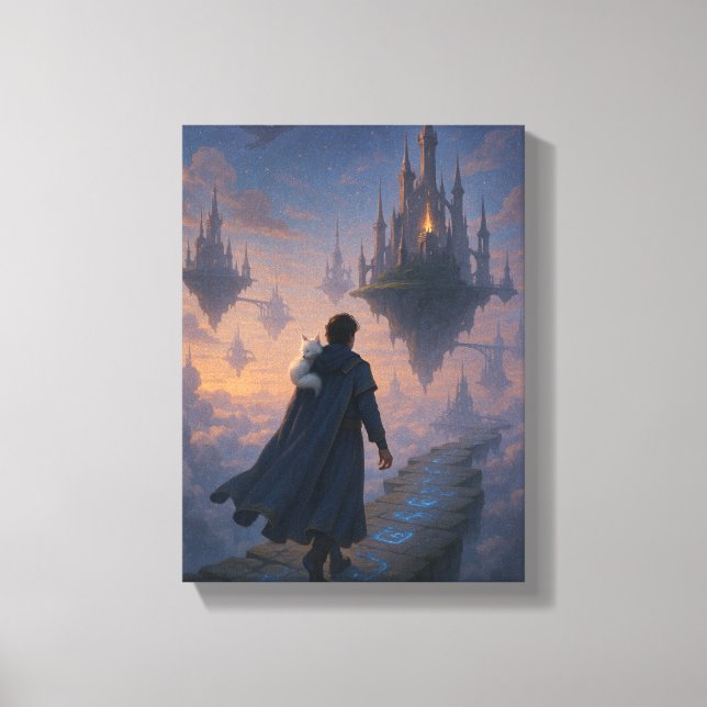 Lienzo Ilustracion Ethereal Sky City (Anverso)
