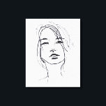 Lienzo Ilustracion Fashion Face<br><div class="desc">¿Buscas clases en tu articulación? Esta encantadora dama de moda puede hacer el truco.</div>