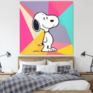 Lienzo Ilustración Geométrica de Beagle de Dibujos Animad