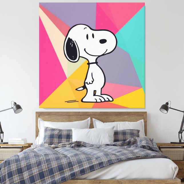 Lienzo Ilustración Geométrica de Beagle de Dibujos Animad (Insitu(Dormitorio))