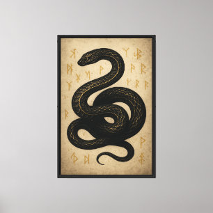 Lienzo Ilustracion Golden Serpent