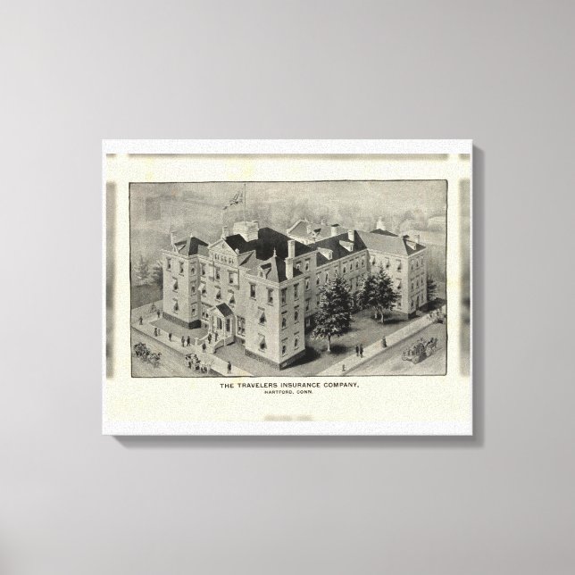Lienzo Ilustracion Hartford Connecticut (Anverso)