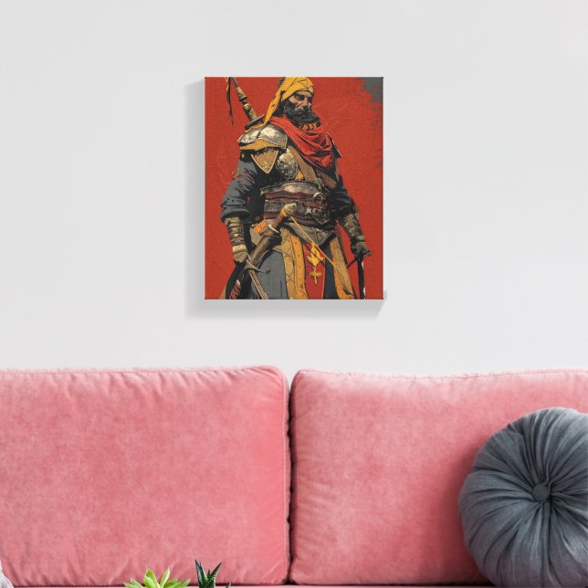 Lienzo Ilustracion medieval de Janissary Warrior (Insitu (Sala de estar))