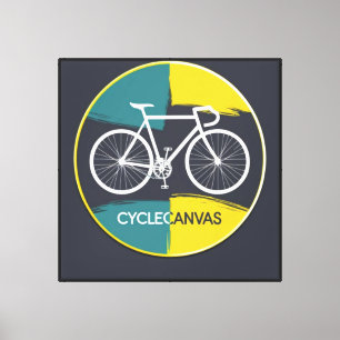 Lienzo Ilustración Mínima de Bicicleta –