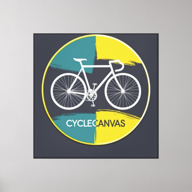 Lienzo Ilustración Mínima de Bicicleta –  (Anverso)