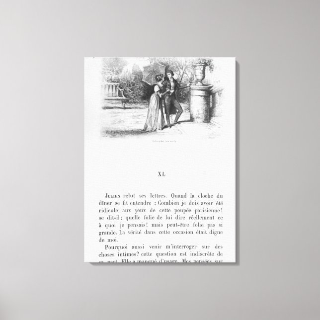 Lienzo Ilustracion para 'El Rojo y el Negro' (Anverso)