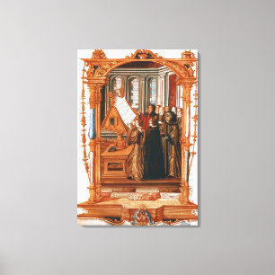 Lienzo Ilustracion representando el canto del coro