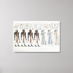 Lienzo Ilustraciones de hieroglyphics de las tumbas de t