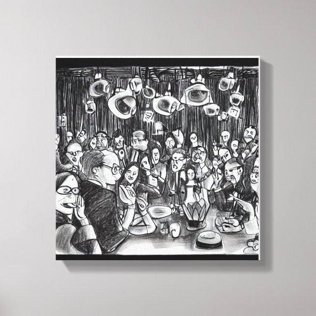 Lienzo Image: People and Doodles. (Anverso)