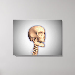 Lienzo Imagen conceptual del cráneo humano y de la médu