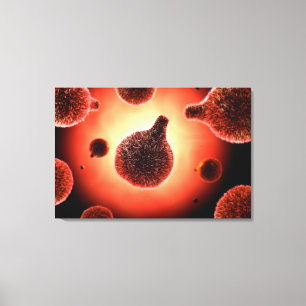 Lienzo Imagen Conceptual Del Plasmodium Que Provoca La Ma