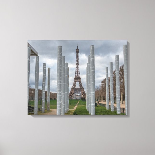 Lienzo Imagen de la Torre Eiffel de París (Anverso)