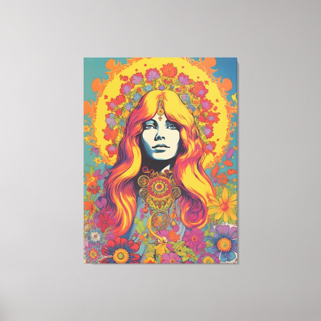 Lienzo Imagen de Lady Canvas de los años 70 (Anverso)