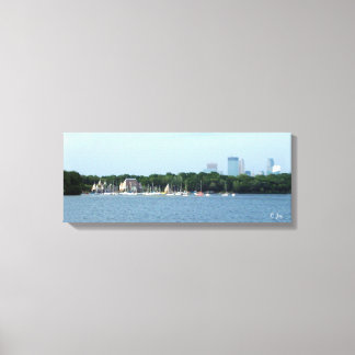 Lienzo Imagen de lienzo: Skyline Lake Harriet y Minneapol
