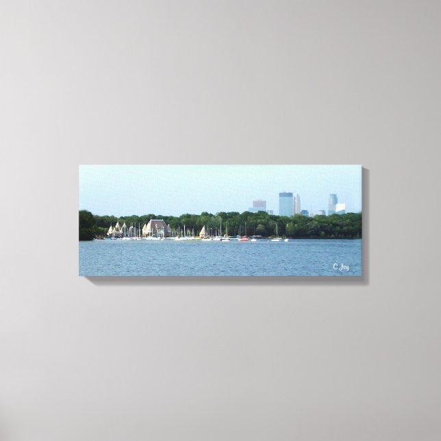 Lienzo Imagen de lienzo: Skyline Lake Harriet y Minneapol (Anverso)