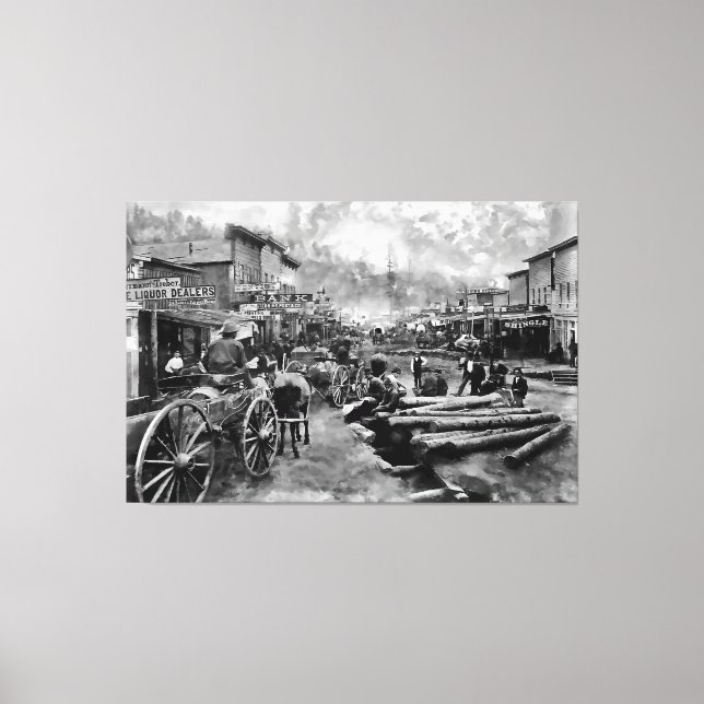 Lienzo Imagen de Main Street DEADWOOD 1876 (Anverso)