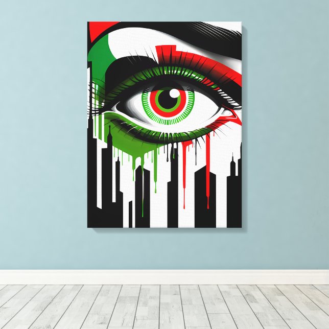 Lienzo imagen de New York “Eye talian” (Insitu (piso de madera))