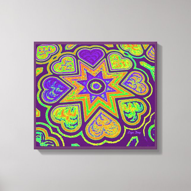 Lienzo Imagen de panel "Corazones llenos de amor" (Bright (Anverso)