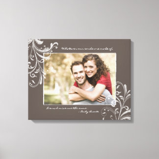 Lienzo Imagen de plantilla de fotos con motivos florales 