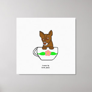 Lienzo Imagen de tela envuelta de Chihuahua para Teacup
