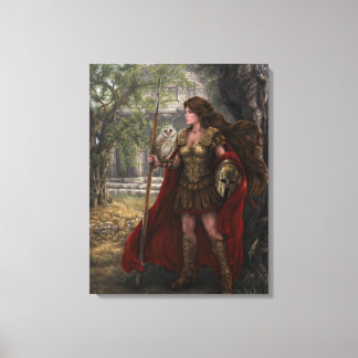 Lienzo Imagen de tela estirada de la diosa Athena