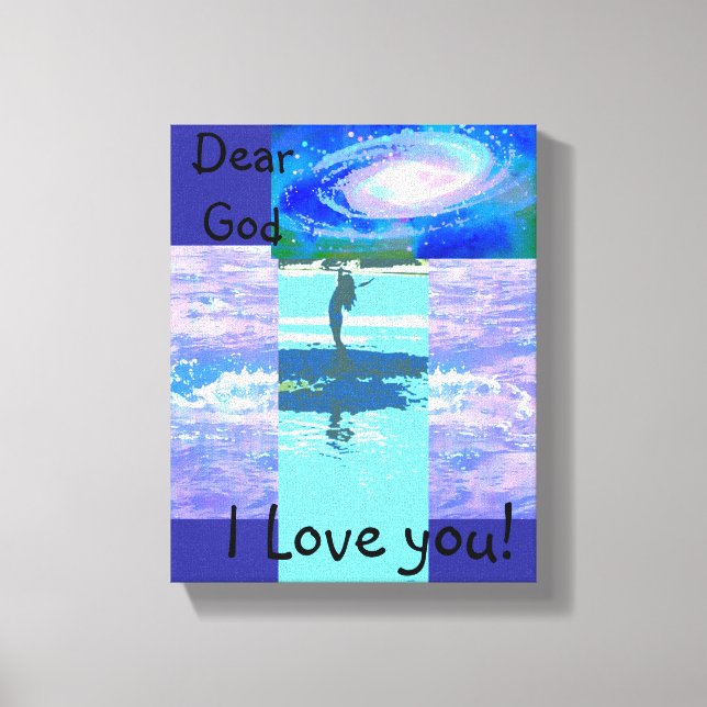 Lienzo Imagen de tela estirada Querido Dios que te amo! (Anverso)