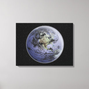Lienzo Imagen digitalmente mejorada de la Tierra Plena