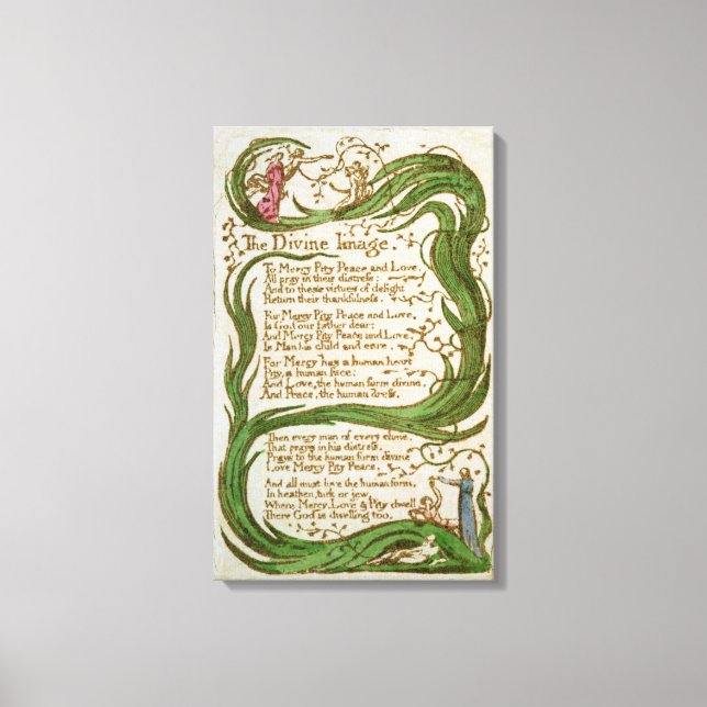 Lienzo Imagen divina, de Canciones de la Inocencia, 1789 (Anverso)