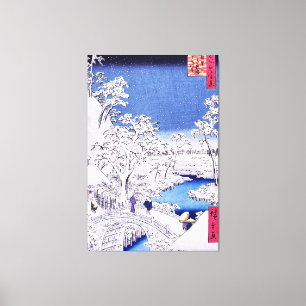 Lienzo Imagen en el puente de Utagawa Hiroshige