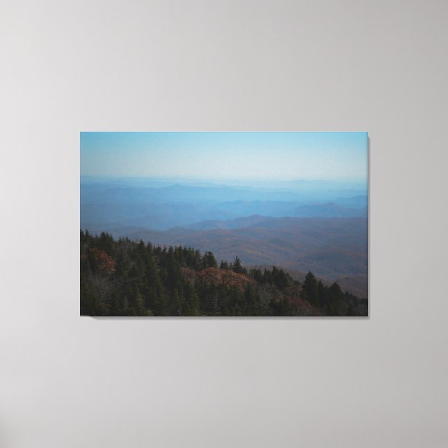Lienzo Imagen fotográfica de las montañas Inspiradoras (Anverso)