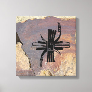 Lienzo Imagen geométrica, mimbres diseño de potería