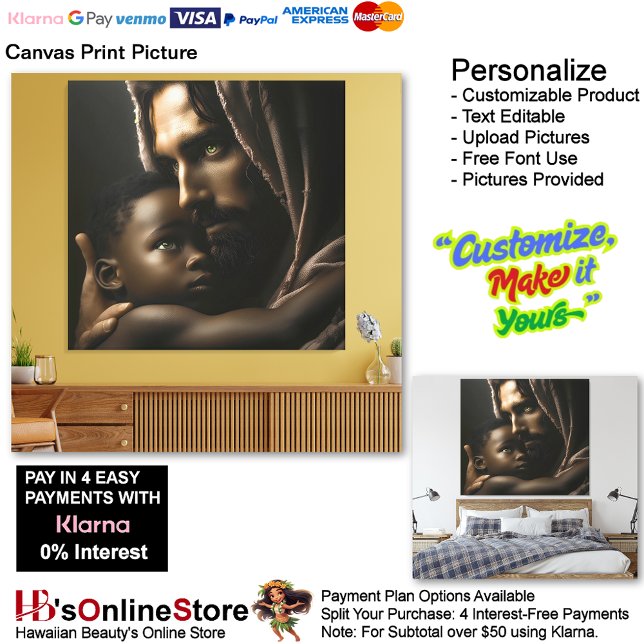 Lienzo Imagen impresa 2 de Jesús Cradling Child Canvas (Jesus Cradling Child Biblical Christian Canvas Print Picture 1.)