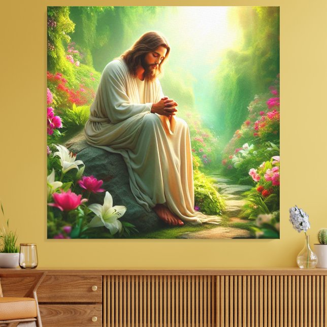 Lienzo Imagen impresa de Jesús Canvas 10 (Insitu (Sala de estar))