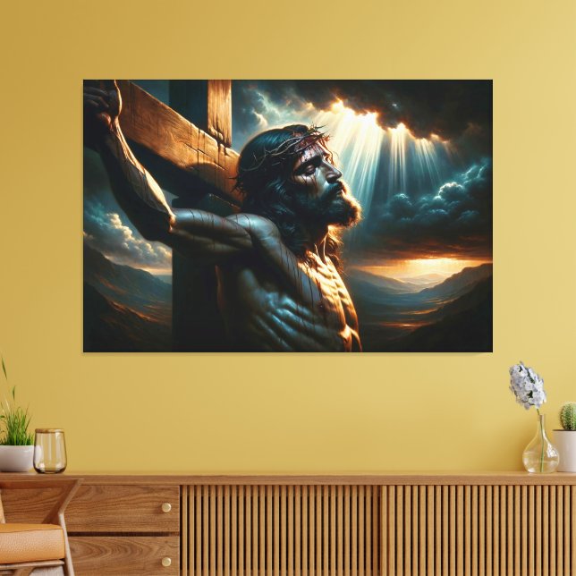 Lienzo Imagen impresa de Jesús Canvas 3 (Insitu (Sala de estar))
