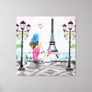 Lienzo Imagen impresa en la Torre Eiffel de París