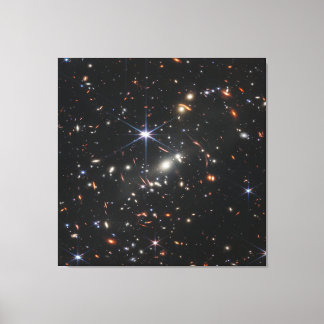 Lienzo Imagen infrarroja más profunda del universo | JWST