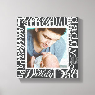 Lienzo Imagen personalizada del Collage de palabras del D